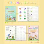 Magic Practice Copybook Set for Kids with Magic Pen and Refills